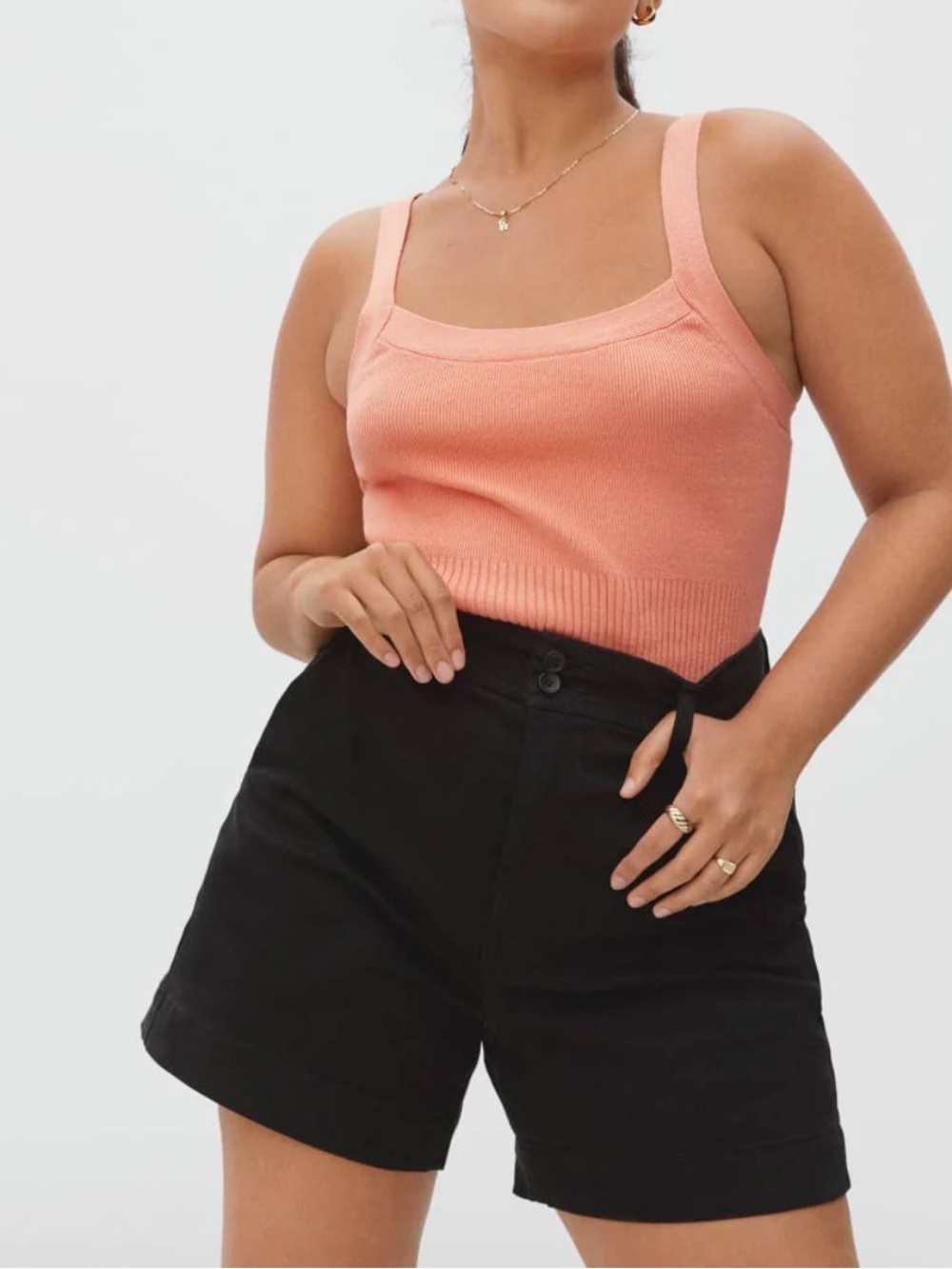 Everlane The Way High Twill Short Cotton Minimalist